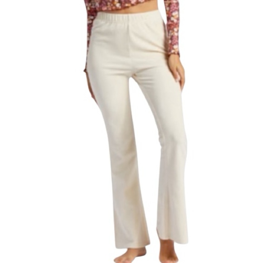 Billabong Flare Pants Medium Cream Corduroy 70s Coastal Cowgirl BNWT